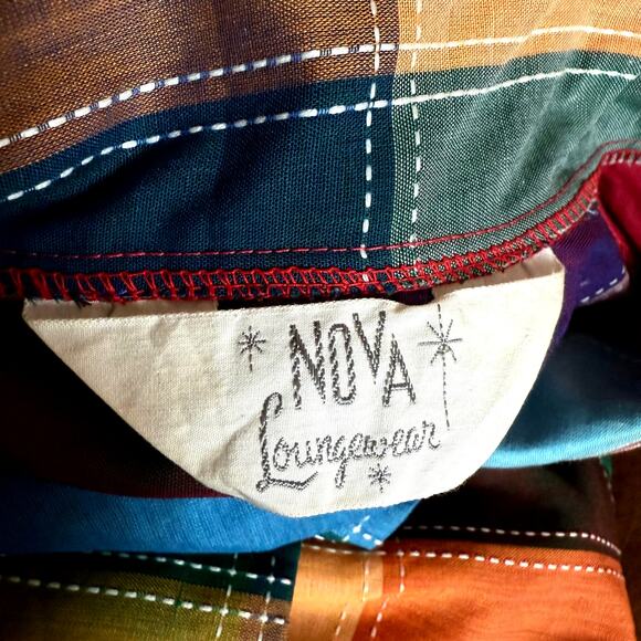 Nova Loungewear 1970s Vintage Dress Coat Quilted Skirt Size Fit S Long Sleeves - Picture 12 of 14